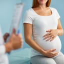 Pregnant woman at a doctor's office