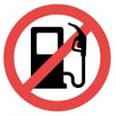 "No fossil gas allowed" sign