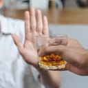 A person refusing an alcoholic drink