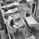 Hospital wing with nurses and infected children with tuberculosis 19th century