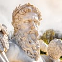 Ancient sculpture outdoors in the sun