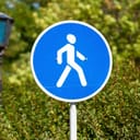 Traffic sign signaling a pedestrian zone