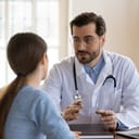 Doctor having a conversation with a patient