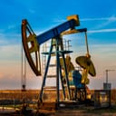 Pumpjack working in the field