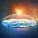 An image of a flat earth