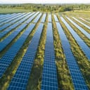 A solar panel farm