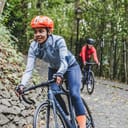 Woman riding a bicycle in nature
