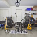 Music room with a selection of instruments