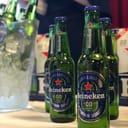 Numerous bottles of alcohol free Heineken beer