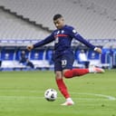 Kylian Mbappe training on the field during the World Cup 2022 Qualifiers