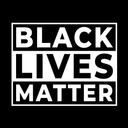 'Black Lives Matter' logo against a black background