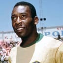 close-up portrait image of Pelé on a stadium