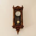 An antique pendulum clock