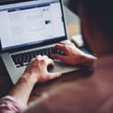 A man working on his laptop