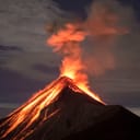 eruption of the Volcano Fuego near Antigua, Guatemala