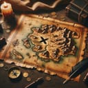 treasure map on a table