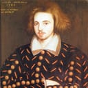 panel painting of Christopher Marlowe (1585)