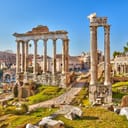 View of The Forum ruins in Rome