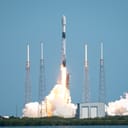 The launch of a SpaceX rocket