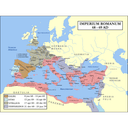 Map of the Roman Empire 68-69 AD