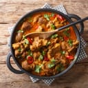 Potful of meat and vegetables stew