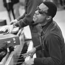 Portrait of Stevie Wonder rehearsing for TROS-TV.