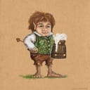 drawing of hobbit Sam Gamegie made by Lucie Schrimpf