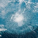 Shattered glass window