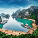 Aerial view of Halong Bay