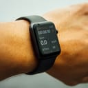 Person wearing a smartwatch on their wrist