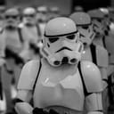 selective focus photography of Star Wars Stormtroopers
