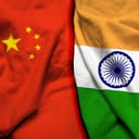 Flags of China and India