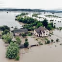 Flooded area with houses