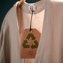Organic cotton recycling cloth with a recycle icon tag