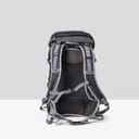 A large black backpack