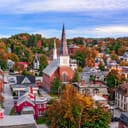 Montpelier, Vermont, USA town skyline