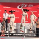 Podium ceremony at the 2015 Mexican Grand Prix