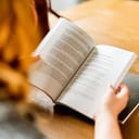 Person reading a book