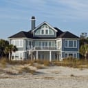 View of a mansion at seaside