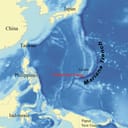 Graphic illustration of the Mariana Trench