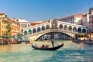 View of a busy Venice canal