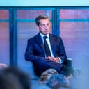 Nicolas Sarkozy at a conference. 