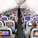 Interior of Boeing 737 Max cabin.