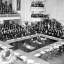 Delegations during signing of the Treaty of Versailles.