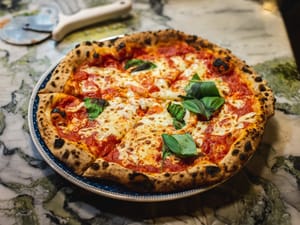 Pizza Margherita on a plate