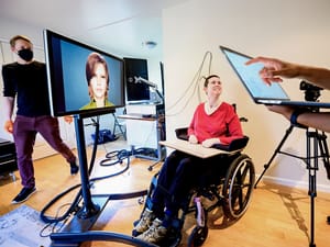 A woman who has been paralyzed for almost 20 years speaks through a digital avatar