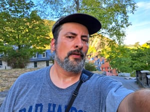 Vaughn Smith taking a selfie outdoors