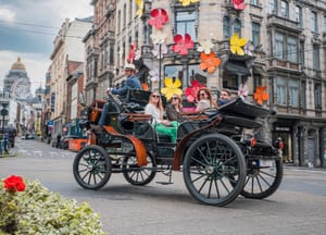 Tourist carriage in central Brussels