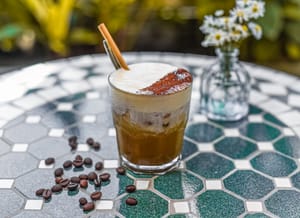 Vietnamese salted coffee with salty cheese cream (ca phe muoi).