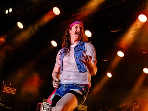 Canada's Zachary "Ichabod Fame" Knowles, who became the 2024 Air Guitar World Champion.